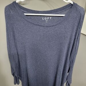 LOFT Women's Blue 3/4 Sleeve Top